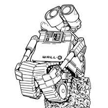 WALL-E träumt von Liebe zum Ausmalen