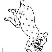 Carcajou coloring page - Coloring page - ANIMAL coloring pages - PREHISPANIC ANIMAL animal coloring pages