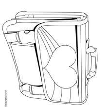 School bag for girls coloring page - Coloring page - SCHOOL coloring pages - SCHOOL SUPPLIES coloring page