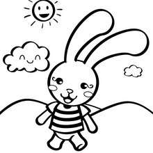 Rabbit toy coloring page - Coloring page - Coloring pages for PRESCHOOLERS