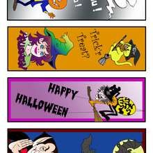Buntes Halloween Lesezeichen