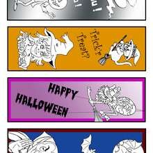 Half-colored Halloween bookmark - Kids Craft - BOOKMARKS - HALLOWEEN Bookmarks