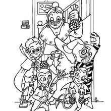 Halloween Candies coloring page - Coloring page - HOLIDAY coloring pages - HALLOWEEN coloring pages - HALLOWEEN MONSTER coloring pages