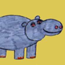 How to draw a hippopotamus - Draw - HOW TO DRAW lessons - How to draw ANIMALS - How to draw WILD ANIMALS