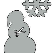 Snowman stencil - Kids Craft - HOLIDAY crafts - CHRISTMAS crafts - Christmas STENCILS