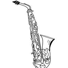 Saxophon zum Ausmalen