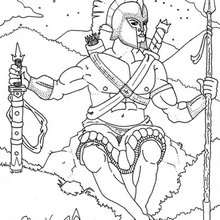 Ares coloring page - Coloring page - COUNTRIES Coloring Pages - GREECE coloring pages - GREEK MYTHOLOGY coloring pages - OLYMPIANS coloring pages