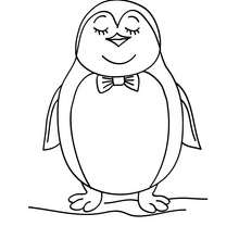 Elegant penguin coloring page - Coloring page - ANIMAL coloring pages - BIRD coloring pages - PENGUIN coloring pages