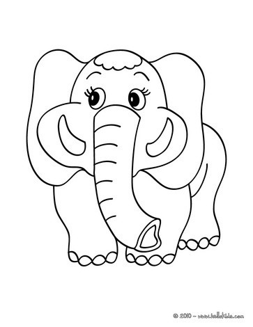 Elefant zum ausmalen zum ausmalen - de.hellokids.com