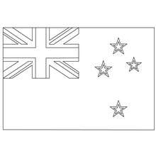 Neuseeland Flagge zum Ausmalen