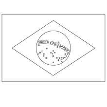 Flag of Brazil coloring page - Coloring page - SPORT coloring pages - FIFA WORLD CUP SOCCER 2010 coloring pages - SOCCER TEAM FLAGS coloring pages
