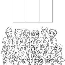 Team of Nigeria coloring page - Coloring page - SPORT coloring pages - FIFA WORLD CUP SOCCER 2010 coloring pages - SOCCER TEAMS coloring pages