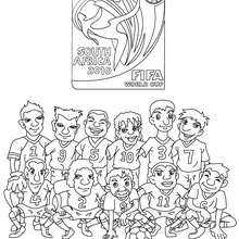 Fifa World Cup Team coloring page - Coloring page - SPORT coloring pages - FIFA WORLD CUP SOCCER 2010 coloring pages - SOCCER TEAMS coloring pages