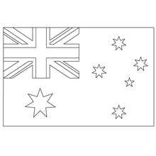 Flag of Australia coloring page - Coloring page - SPORT coloring pages - FIFA WORLD CUP SOCCER 2010 coloring pages - SOCCER TEAM FLAGS coloring pages