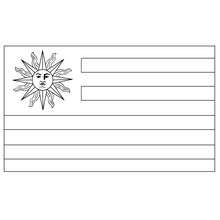 Flag of Uruguay coloring page - Coloring page - SPORT coloring pages - FIFA WORLD CUP SOCCER 2010 coloring pages - SOCCER TEAM FLAGS coloring pages
