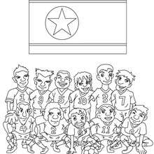 Team of Korea DPR coloring page - Coloring page - SPORT coloring pages - FIFA WORLD CUP SOCCER 2010 coloring pages - SOCCER TEAMS coloring pages