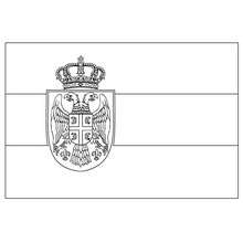Flag of Serbia coloring page - Coloring page - SPORT coloring pages - FIFA WORLD CUP SOCCER 2010 coloring pages - SOCCER TEAM FLAGS coloring pages
