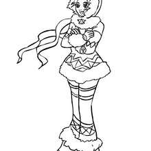 Inuit princess coloring page - Coloring page - FANTASY coloring pages - PRINCESS coloring pages - PRINCESSES OF THE WORLD coloring pages