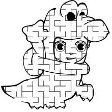 DRAGON'S funny printable maze - Free Kids Games - Printable MAZES - FUNNY PRINTABLE mazes