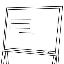 A blackboard coloring page - Coloring page - SCHOOL coloring pages - SCHOOL SUPPLIES coloring page