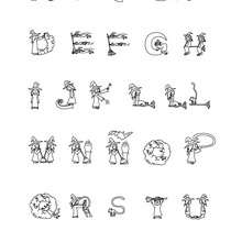 Witch alphabet letters coloring page - Coloring page - ALPHABET coloring pages - HALLOWEEN letters of alphabet coloring pages