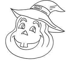 Lovely pumpkin coloring page - Coloring page - HOLIDAY coloring pages - HALLOWEEN coloring pages - HALLOWEEN PUMPKIN coloring pages