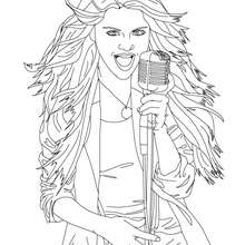 Selena Gomez singer coloring page - Coloring page - FAMOUS PEOPLE Coloring pages - SELENA GOMEZ coloring pages