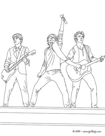 Jonas Brothers Rock Camp Coloring Pages Drawing Sketch Coloring Page