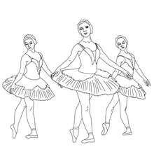 Balletttänzer tanzen zum Ausmalen