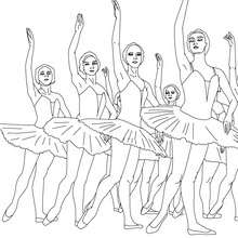 Ballettaufführung zum Ausmalen