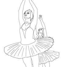 Beautiful ballet dancers coloring page - Coloring page - SPORT coloring pages - DANCE coloring pages - BALLET DANCERS coloring pages