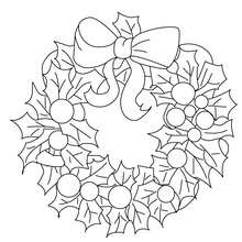 Christmas crown coloring page - Coloring page - HOLIDAY coloring pages - CHRISTMAS coloring pages - CHRISTMAS ORNAMENTS coloring pages