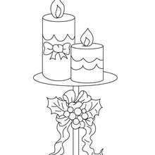Candles for Christmas coloring page - Coloring page - HOLIDAY coloring pages - CHRISTMAS coloring pages - CHRISTMAS CANDLE coloring pages