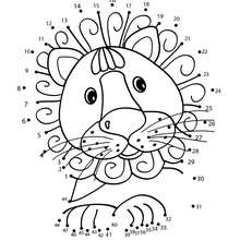 LION dot to dot game - Free Kids Games - CONNECT THE DOTS games - ANIMALS dot to dot