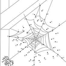 SPIDER WEB  dot to dot game - Free Kids Games - CONNECT THE DOTS games - HALLOWEEN dot to dot