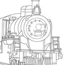 Alter Dampflokomotivenmotor zum Ausmalen