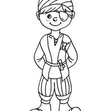 PIRATE CARNIVAL COSTUME coloring page - Coloring page - HOLIDAY coloring pages - CARNIVAL coloring pages - CARNIVAL COSTUMES for BOYS coloring pages