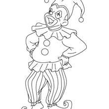 JOKER costume coloring page - Coloring page - HOLIDAY coloring pages - CARNIVAL coloring pages - TRADITIONAL CARNIVAL CHARACTERS coloring pages