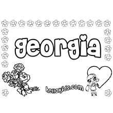 Georgia - Coloring page - NAME coloring pages - GIRLS NAME coloring pages - Letter G