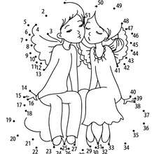 LOVE ANGELS dot to dot - medium - Free Kids Games - CONNECT THE DOTS games - VALENTINE'S DAY dot to dot games