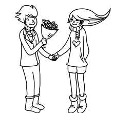 In love coloring page - Coloring page - HOLIDAY coloring pages - VALENTINE coloring pages - Free VALENTINE coloring pages