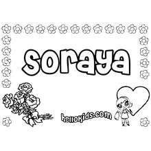 Soraya coloring page - Coloring page - NAME coloring pages - GIRLS NAME coloring pages - Letter S