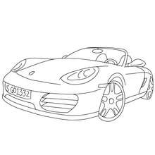 Porsche Boxster Cabriolet zum Ausmalen