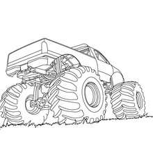 Monster truck coloring page - Coloring page - TRANSPORTATION coloring pages - TRUCK coloring pages