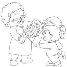 We love you grandma coloring page - Coloring page - HOLIDAY coloring pages - GRANDPARENTS DAY Coloring pages