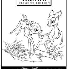 Bambi playing coloring page - Coloring page - DISNEY coloring pages - BAMBI coloring pages