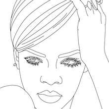 Rihanna coloring book - Coloring page - FAMOUS PEOPLE Coloring pages - RIHANNA coloring pages