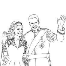 Prince William and Kate coloring page