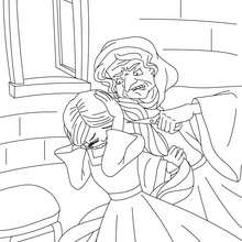 Rapunzel and Gothel coloring page