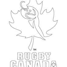 Kanada Rugbymannschaft zum Ausmalen